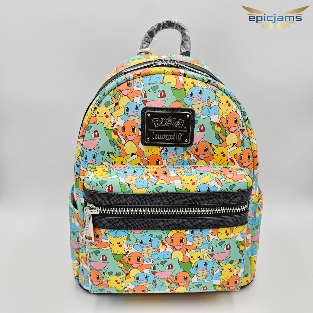 Loungefly Pokemon Starters Allover Print Mini Backpack